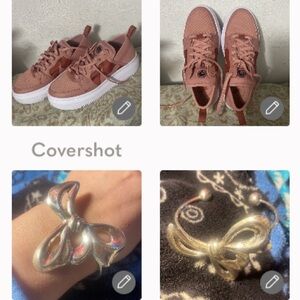 NIKE💕🏀ALTA sz8+925 Sterling bow cuff bracelet Adj.